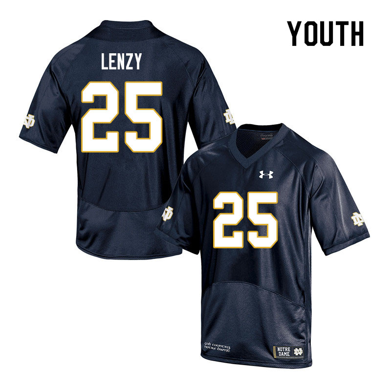 Youth NCAA Notre Dame Fighting Irish #25 Braden Lenzy Stitched College Under Armour Authentic Navy Football Jersey WK10B52EH